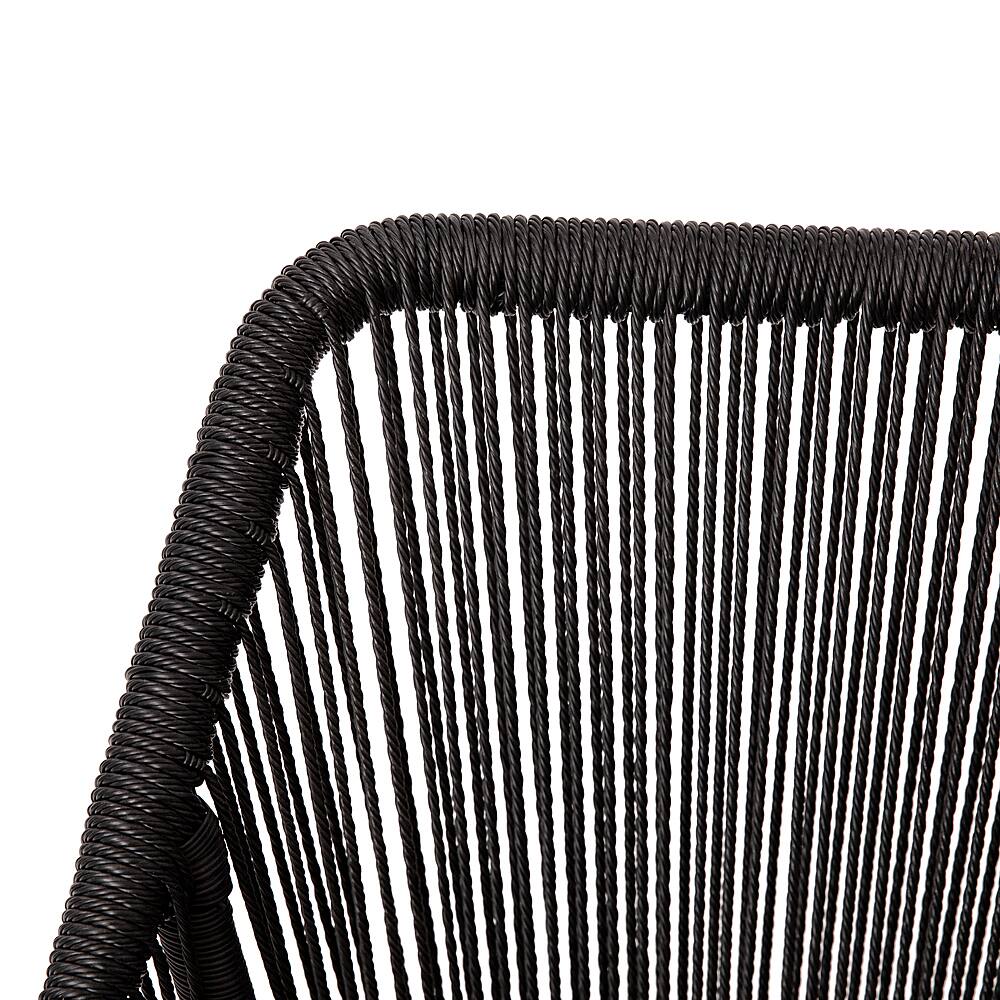 Alt View 19. Alamont Home - Kallie Woven Indoor/Outdoor Stacking Club Chairs in Black - Gray Cushions-Set of 2 - Black/Gray.