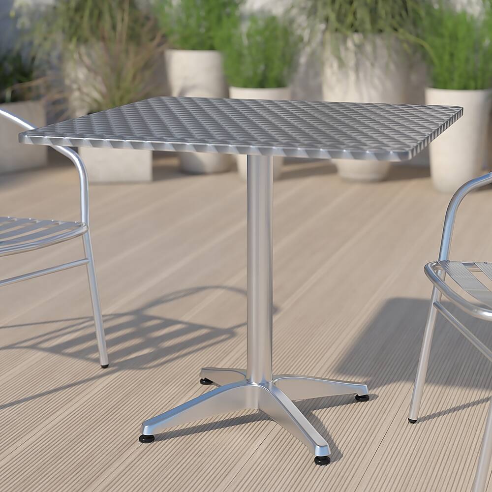 Alt View 11. Alamont Home - Mellie Contemporary Patio Table - Aluminum.