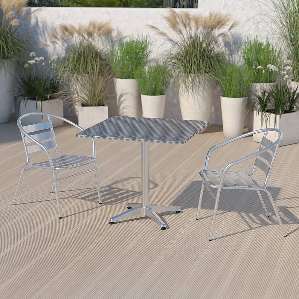 Alt View 13. Alamont Home - Mellie Contemporary Patio Table - Aluminum.