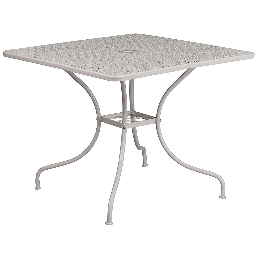 Front. Alamont Home - Oia Square Contemporary Patio Table - Light Gray - Light Gray.