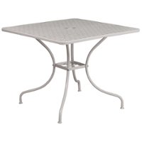 Flash Furniture - Oia Square Contemporary Patio Table - Light Gray - Front_Zoom