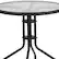Alt View 13. Alamont Home - Lila Outdoor Round Contemporary Metal 5 Piece Patio Set - Clear Top/Black Rattan.