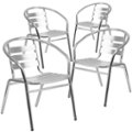 Front. Flash Furniture - Lila Patio Chair (set of 4) - Aluminum.