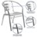 Alt View 11. Flash Furniture - Lila Patio Chair (set of 4) - Aluminum.