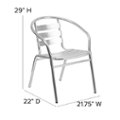 Alt View 13. Flash Furniture - Lila Patio Chair (set of 4) - Aluminum.