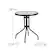 Alt View 12. Alamont Home - Bellamy Contemporary Patio Table - Clear/Black.
