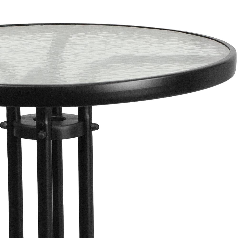 Alt View 14. Alamont Home - Bellamy Contemporary Patio Table - Clear/Black.