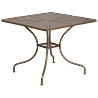 Alamont Home - Oia Square Contemporary Patio Table - Gold - Front_Zoom