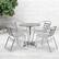 Alt View 11. Alamont Home - Lila Outdoor Round Contemporary Aluminum 5 Piece Patio Set - Aluminum.