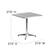 Alt View 12. Alamont Home - Mellie Contemporary Patio Table - Aluminum.