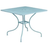 Alamont Home - Oia Square Contemporary Patio Table - Sky Blue - Front_Zoom