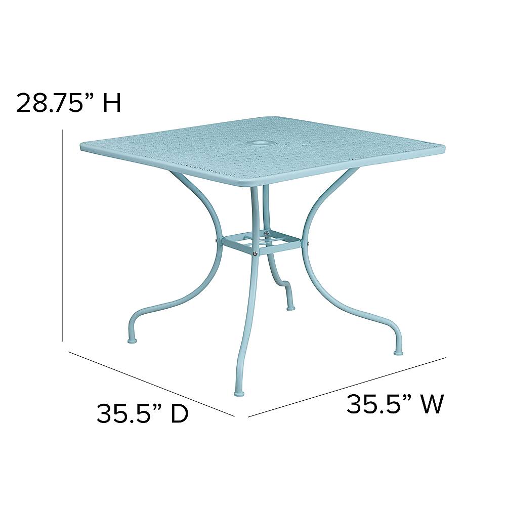 Alt View 12. Alamont Home - Oia Square Contemporary Patio Table - Sky Blue - Sky Blue.