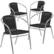 Front. Alamont Home - Lila Patio Chair (set of 4) - Aluminum and Black.