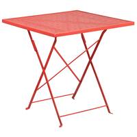Alamont Home - Oia Square Contemporary Patio Table - Coral - Front_Zoom