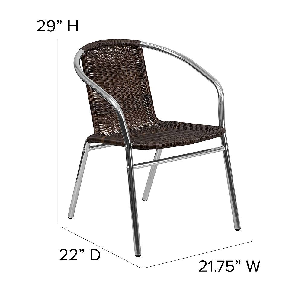 Alt View 13. Alamont Home - Lila Patio Chair (set of 4) - Aluminum and Dark Brown.