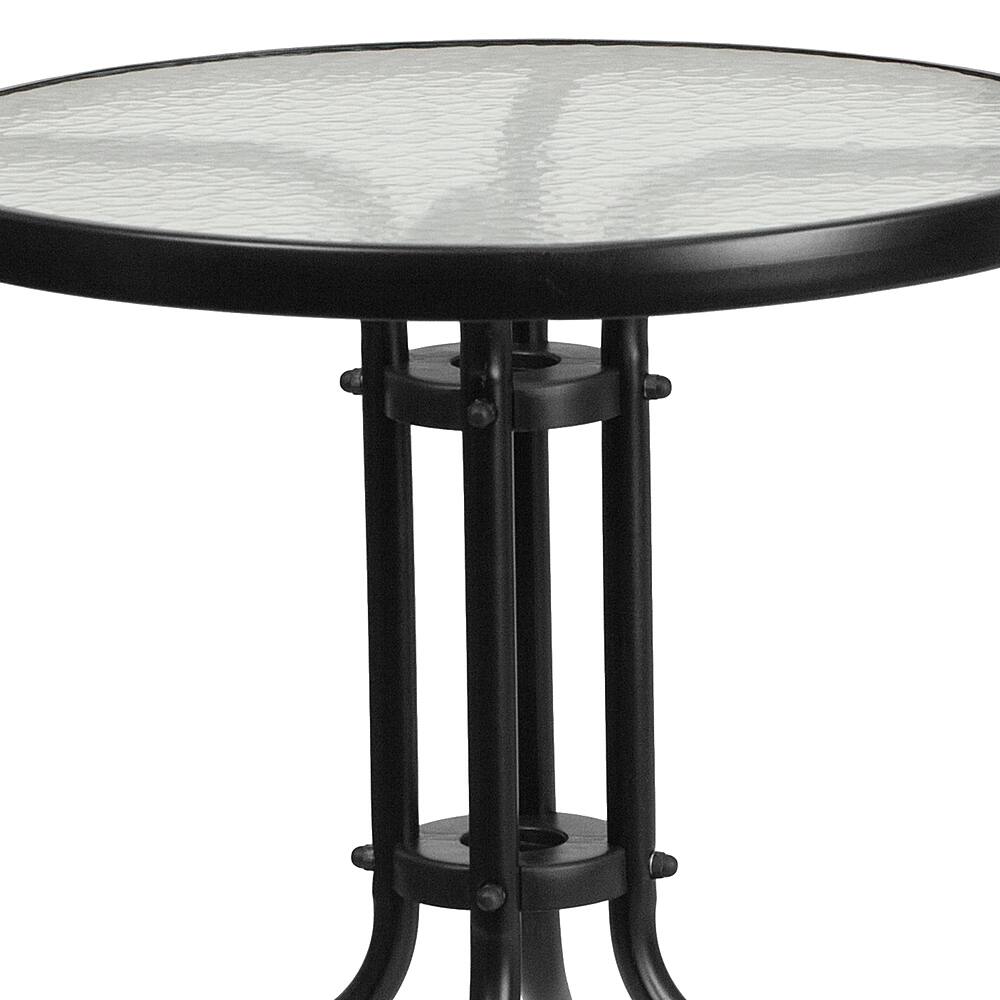 Alt View 13. Alamont Home - Lila Outdoor Round Contemporary Metal 3 Piece Patio Set - Clear/Black.