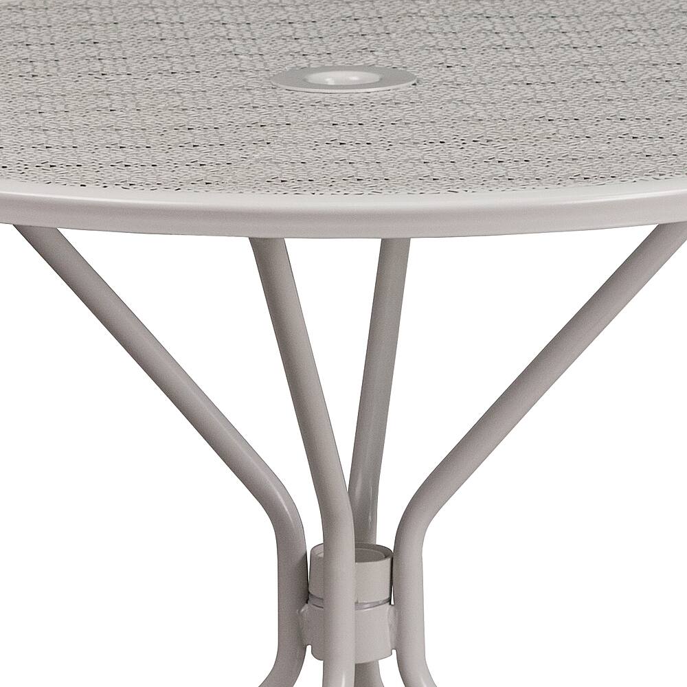 Alt View 14. Alamont Home - Oia Round Contemporary Patio Table - Light Gray - Light Gray.