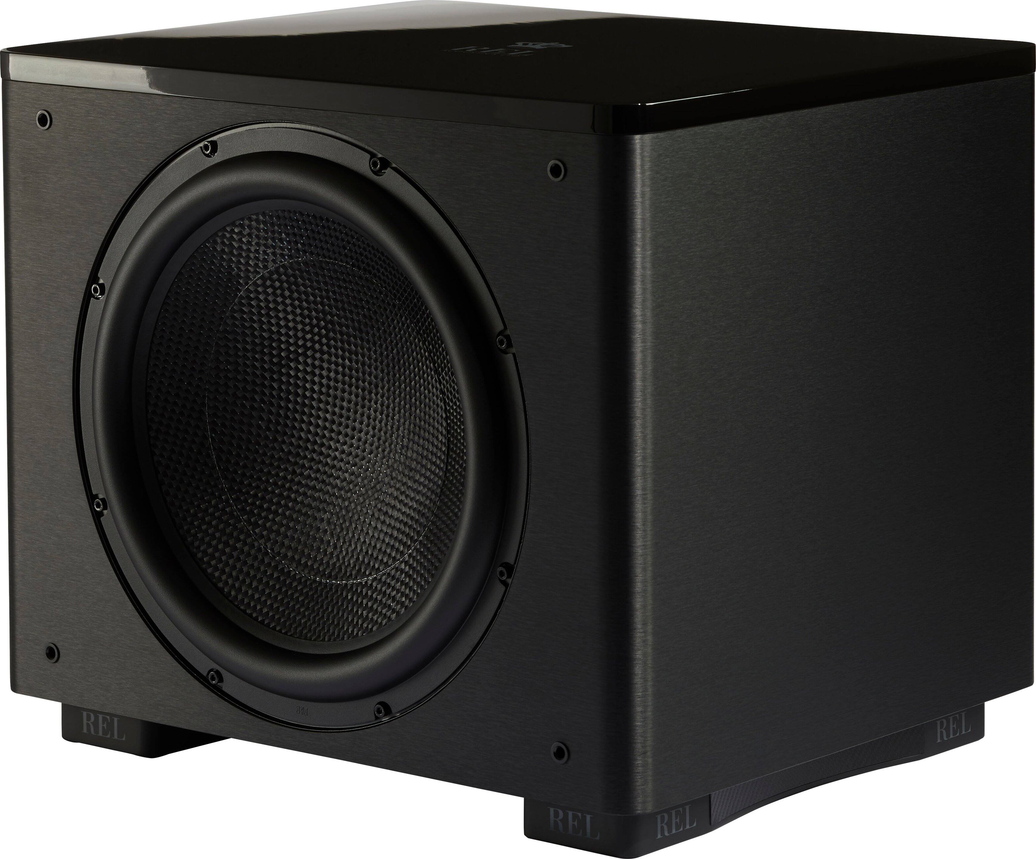 Angle. REL - HT/1510 Predator Subwoofer - Black Vinyl.