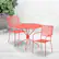 Alt View 11. Alamont Home - Oia Outdoor Round Contemporary Metal 3 Piece Patio Set - Coral.
