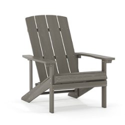 Flash Furniture - Charlestown Adirondack Chair - Gray - Front_Zoom