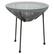 Front. Alamont Home - Valencia Round Contemporary Glass Rattan Table - Grey.