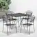 Alt View 11. Alamont Home - Oia Outdoor Square Contemporary Metal 5 Piece Patio Set - Black.