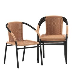 Flash Furniture - Lila Patio Chair (set of 4) - Beige - Front_Zoom