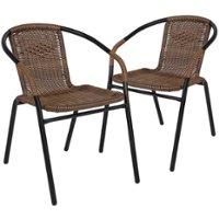 Alamont Home - Lila Patio Chair (set of 2) - Medium Brown - Front_Zoom