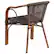 Alt View 14. Alamont Home - Lila Patio Chair (set of 3) - Dark Brown Rattan/Red Bamboo-Aluminum Frame.