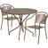 Front. Alamont Home - Oia Outdoor Round Contemporary Metal 3 Piece Patio Set - Gold.