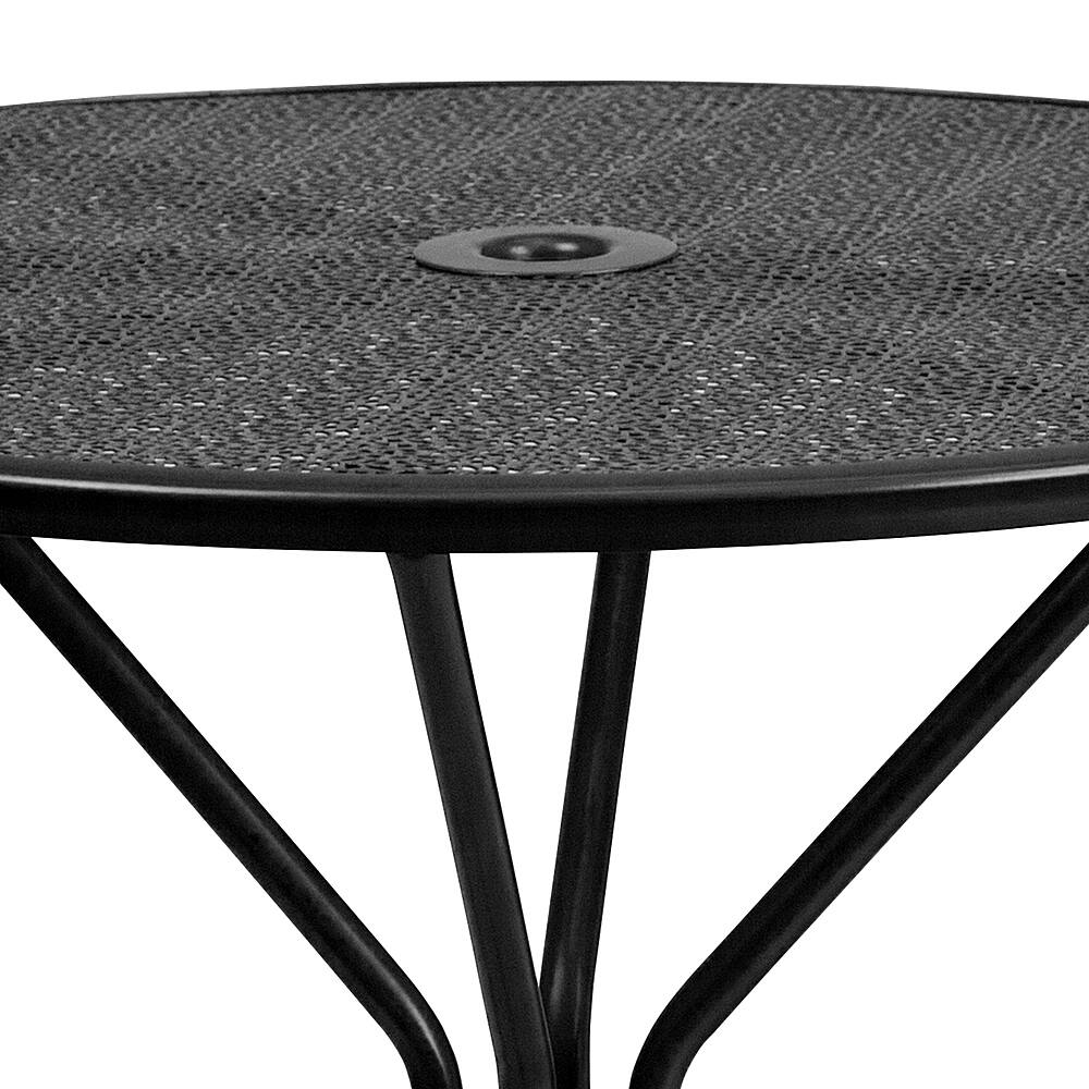 Alt View 14. Alamont Home - Oia Round Contemporary Patio Table - Black - Black.