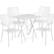 Front. Alamont Home - Oia Outdoor Square Contemporary Metal 5 Piece Patio Set - White.
