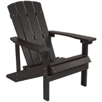 Flash Furniture - Charlestown Adirondack Chair - Slate Gray - Front_Zoom