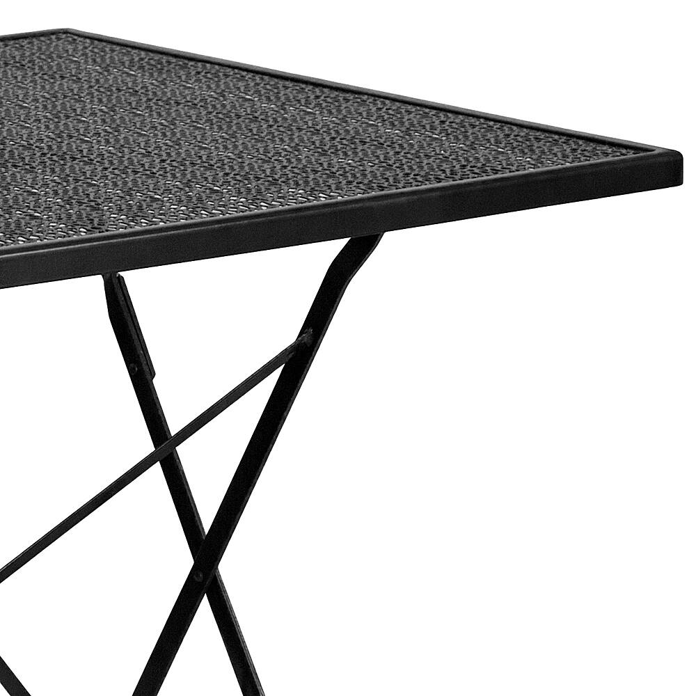 Alt View 13. Alamont Home - Oia Square Contemporary Patio Table - Black - Black.