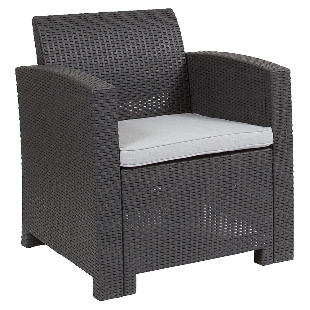 Front. Alamont Home - Seneca Patio Lounge Chair - Dark Gray.