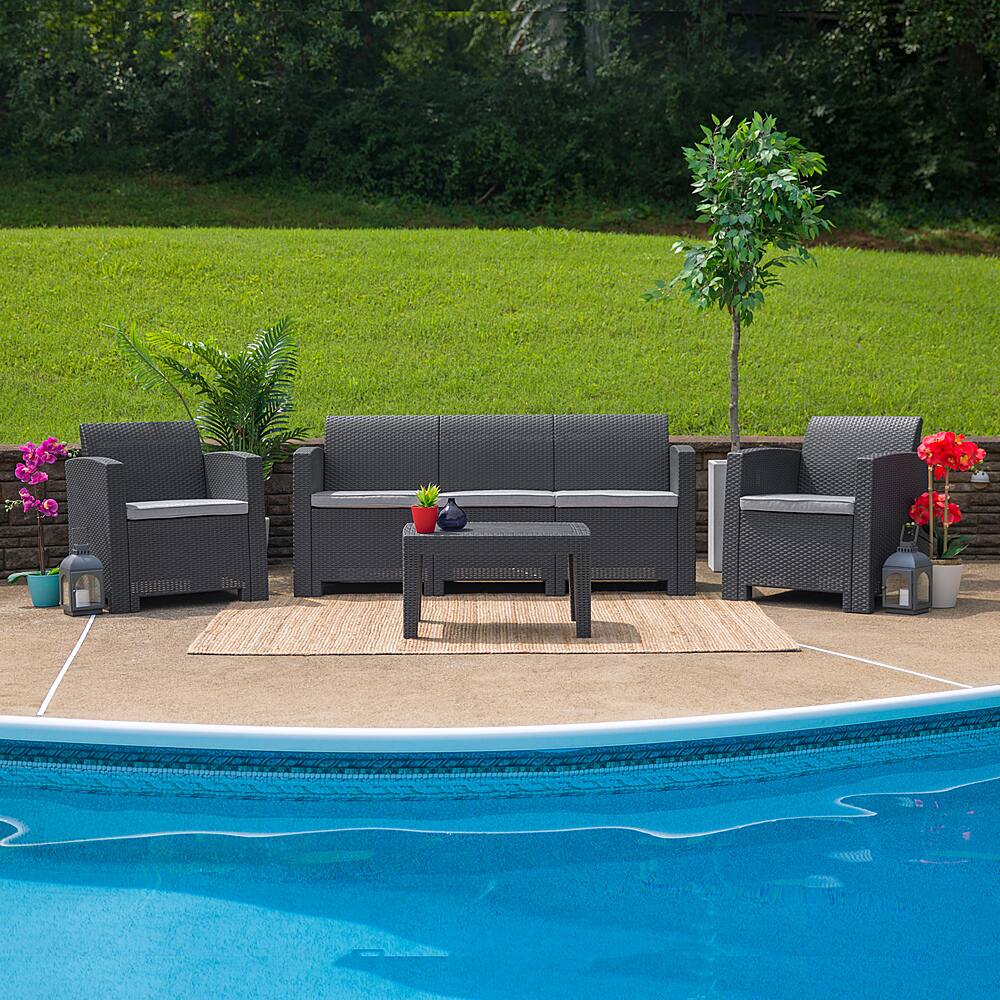 Alt View 12. Alamont Home - Seneca Patio Lounge Chair - Dark Gray.