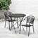 Alt View 11. Alamont Home - Oia Outdoor Round Contemporary Metal 3 Piece Patio Set - Black.