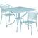 Front. Alamont Home - Oia Outdoor Square Contemporary Metal 3 Piece Patio Set - Sky Blue.