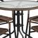Alt View 14. Alamont Home - Lila Outdoor Round Contemporary Metal 5 Piece Patio Set - Clear Top/Dark Brown Rattan.
