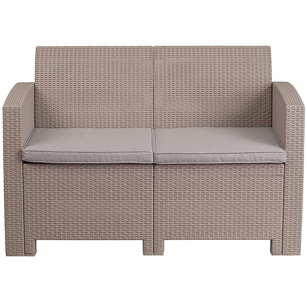 Alt View 11. Alamont Home - Seneca Patio Lounge Loveseat - Light Gray.