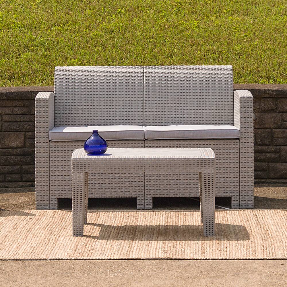 Alt View 12. Alamont Home - Seneca Patio Lounge Loveseat - Light Gray.