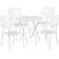 Front. Alamont Home - Oia Outdoor Round Contemporary Metal 5 Piece Patio Set - White.