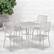 Alt View 11. Alamont Home - Oia Outdoor Square Contemporary Metal 5 Piece Patio Set - Light Gray.