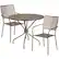 Front. Alamont Home - Oia Outdoor Round Contemporary Metal 3 Piece Patio Set - Gold.