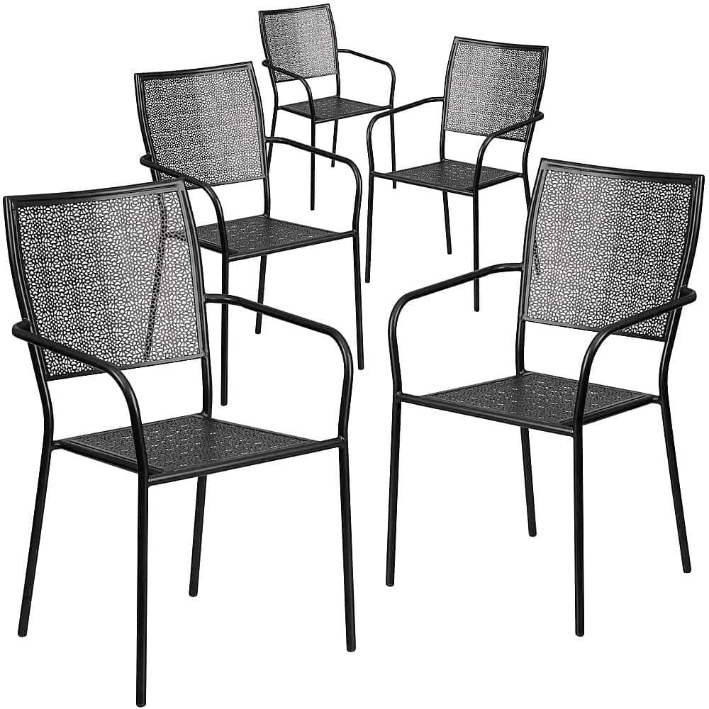 Front. Alamont Home - Oia Patio Chair (set of 5) - Black.