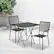 Alt View 11. Alamont Home - Oia Outdoor Square Contemporary Metal 3 Piece Patio Set - Black.
