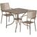 Front. Alamont Home - Oia Outdoor Square Contemporary Metal 3 Piece Patio Set - Gold.