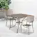 Alt View 11. Alamont Home - Oia Outdoor Square Contemporary Metal 3 Piece Patio Set - Gold.