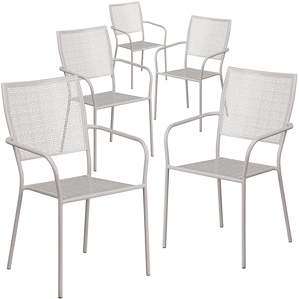 Front. Alamont Home - Oia Patio Chair (set of 5) - Light Gray.