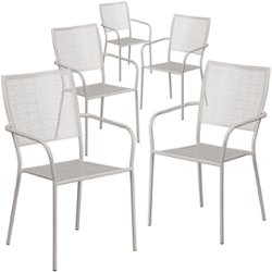 Flash Furniture - Oia Patio Chair (set of 5) - Light Gray - Front_Zoom